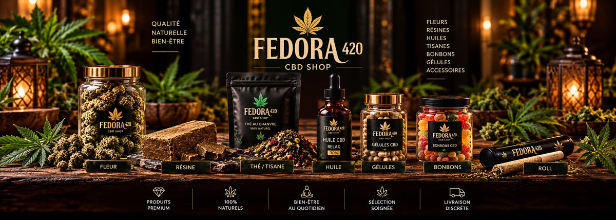 Boutique CBD Fedora 420 – découvrez notre sélection de produits CBD et de chanvre.