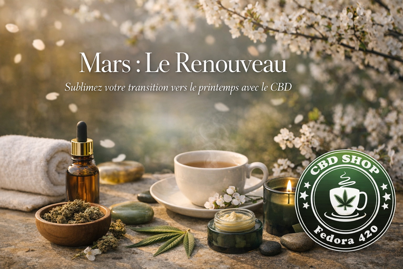 Découvrez comment le CBD peut vous accompagner pendant la transition vers le printemps : stress, sommeil, détente et routine bien-être pour le mois de mars.